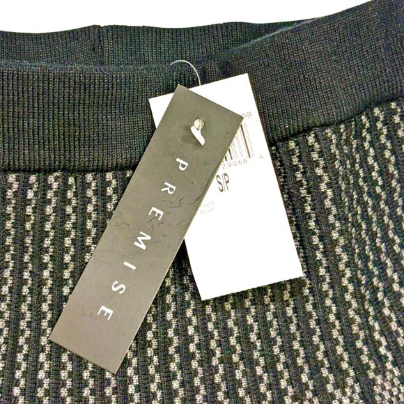 Premise Black with Heather Gray Textured Knit A-Line Skirt - Picture 8 of 8